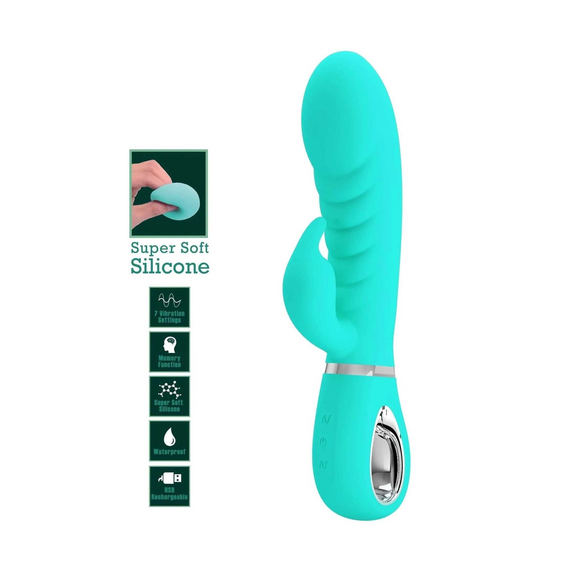 Vibratore Rabbit in 100% Silicone Medicale con Scanalature Extra Stimolanti