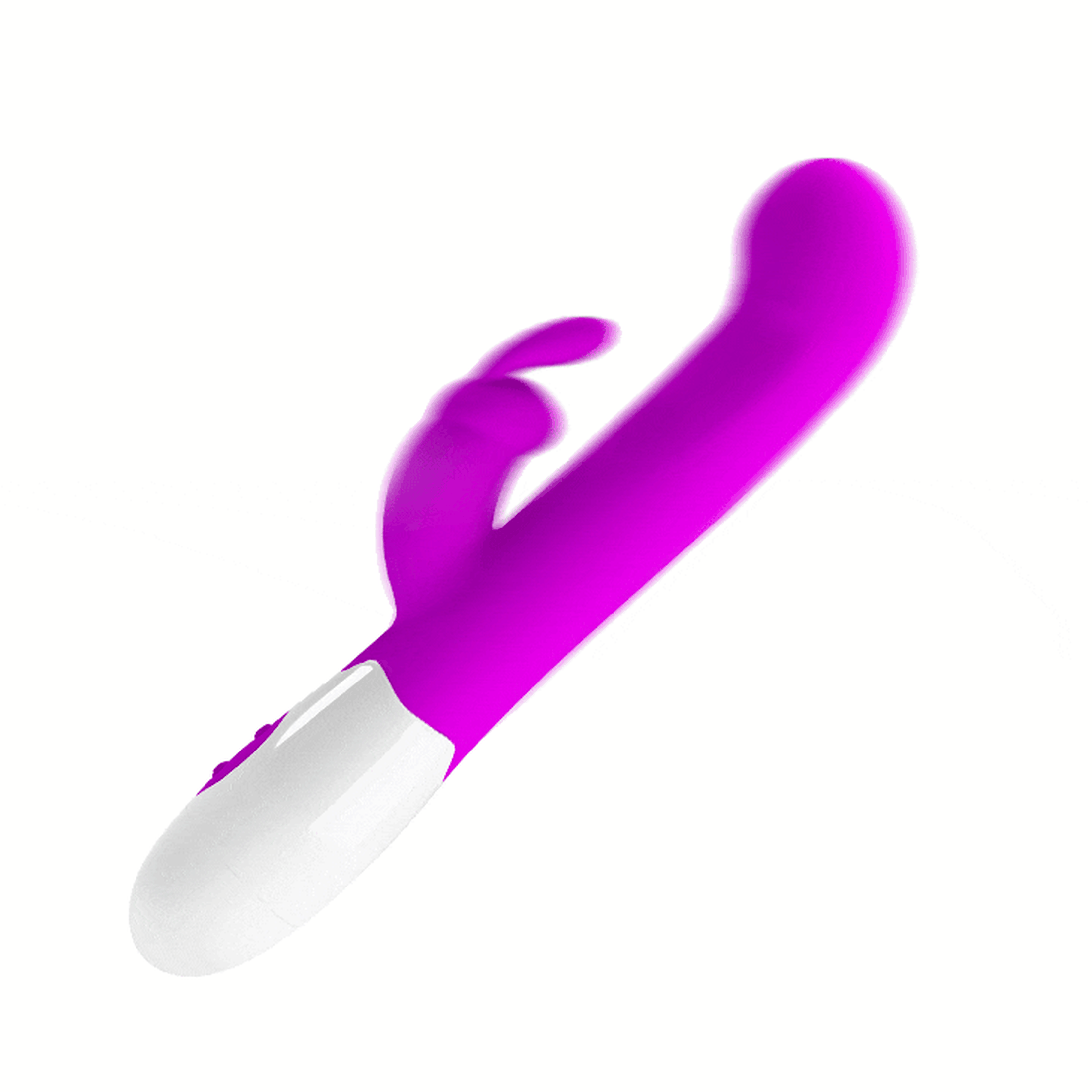 Vibratore Rabbit in Silicone - 30 modalità di vibrazione, Viola - GoEstasy