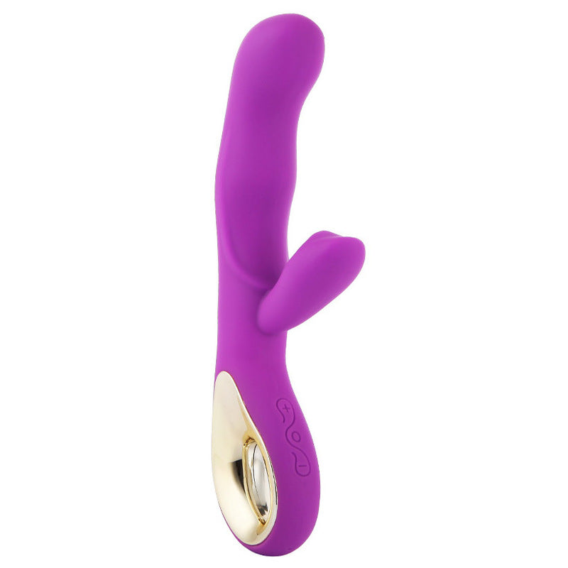 Vibratore Rabbit in Silicone Con Anello Viola - GoEstasy