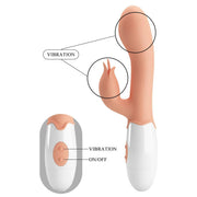 Vibratore Rabbit in Silicone con 30 modalità di vibrazione
