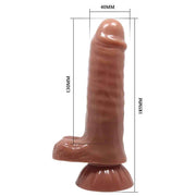 Vibratore Realistico Scappellabile 18.5 cm
