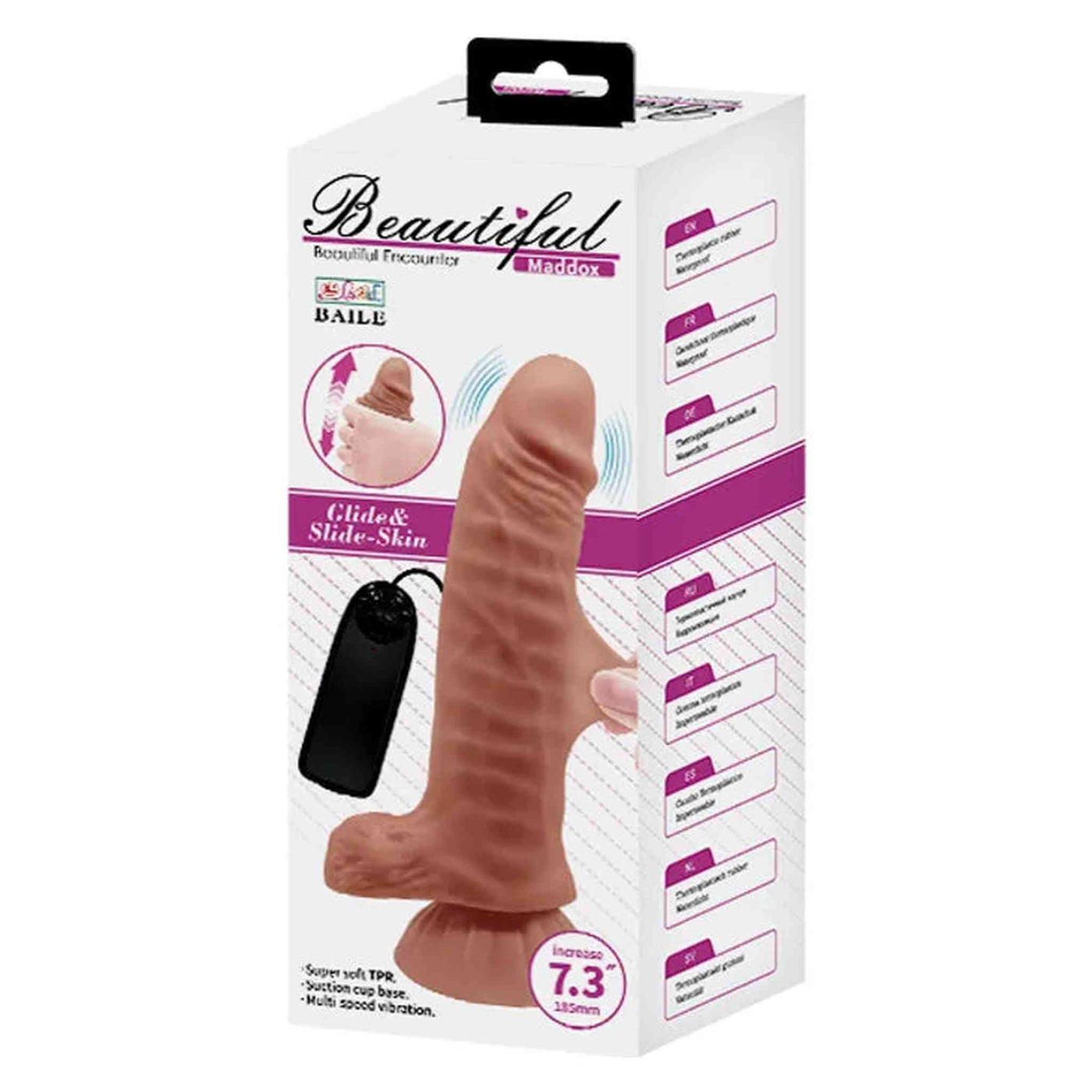 Vibratore Realistico Scappellabile 18.5 cm