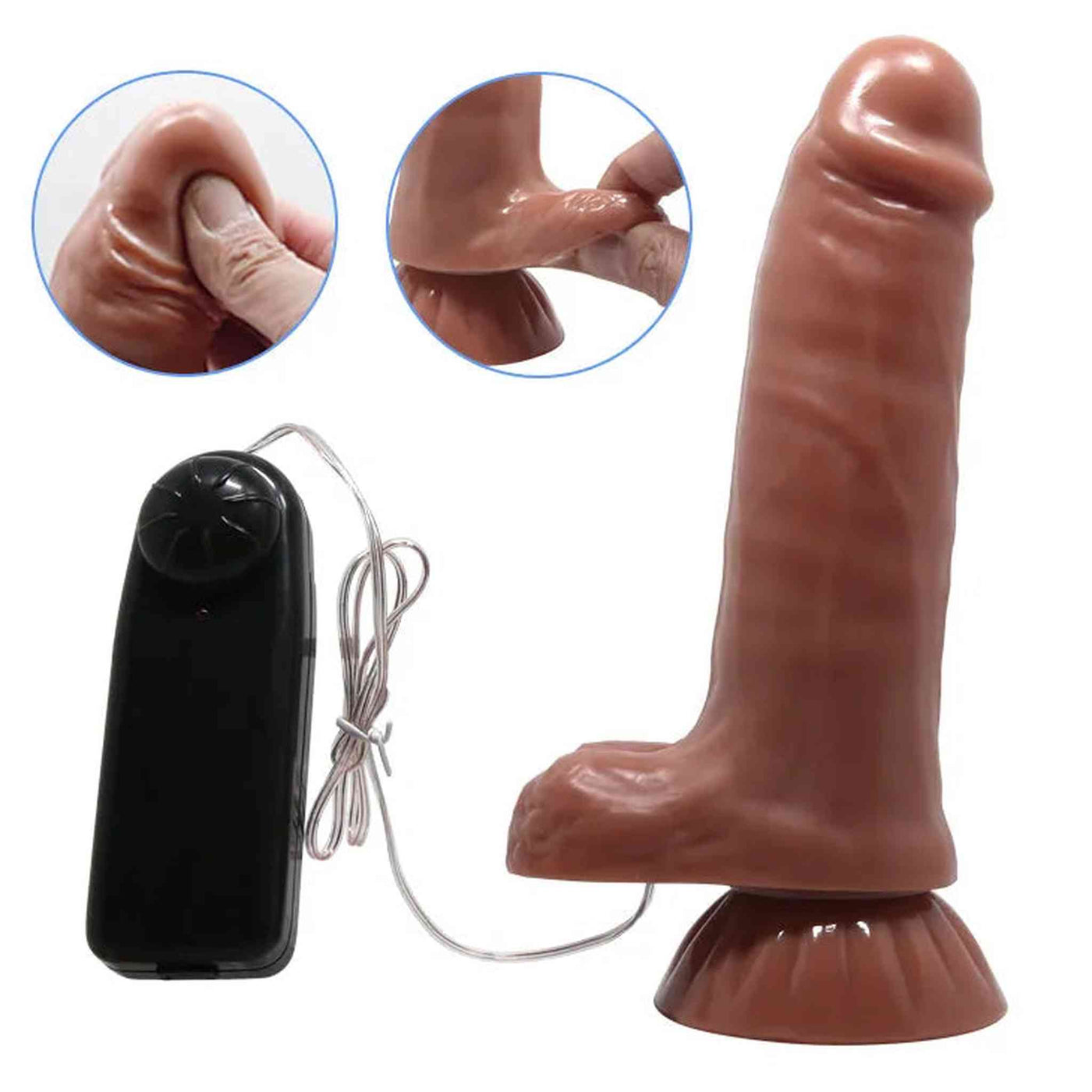 Vibratore Realistico Scappellabile 18.5 cm