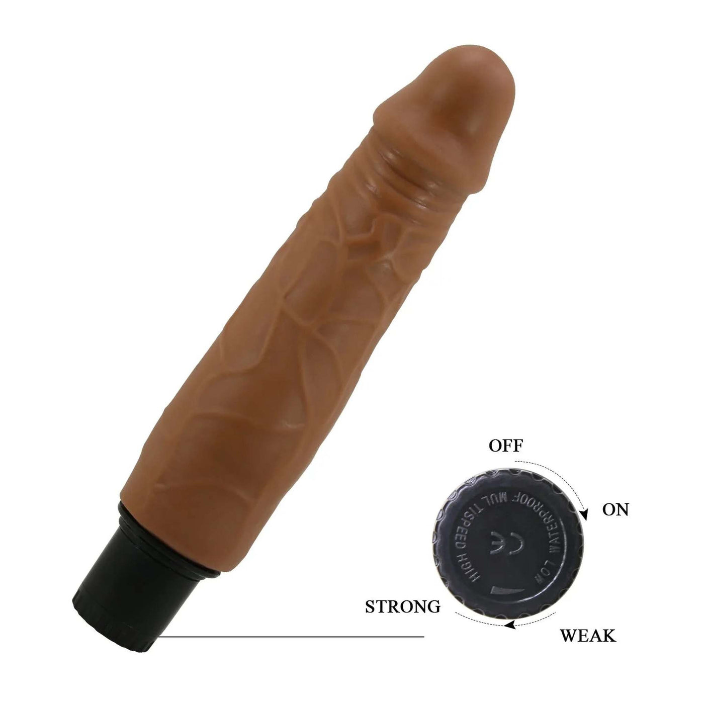 Vibratore Realistico Scappellabile 21.5 cm Multivelocità