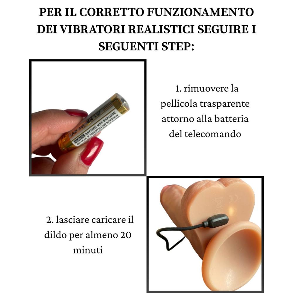 Vibratore Realistico Super Morbido con Spinta, Vibrazione e Riscaldamento