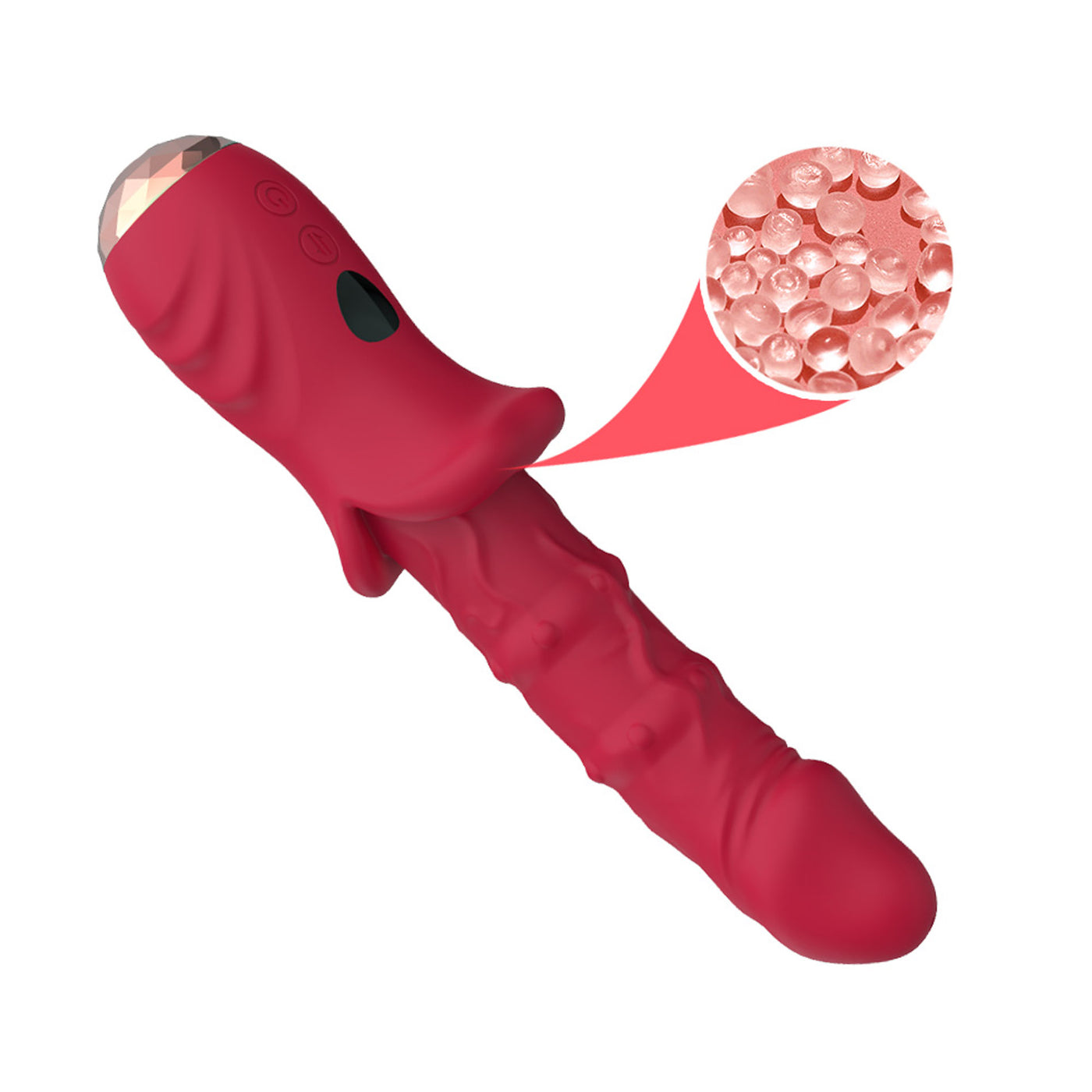 Vibratore Riscaldante con Spinta e Fingering
