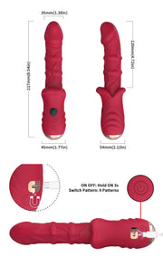 Vibratore Riscaldante con Spinta e Fingering