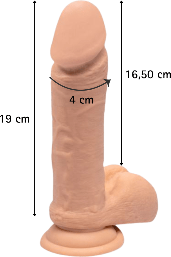 Vibratore Super Soft Con Ventosa 19 cm