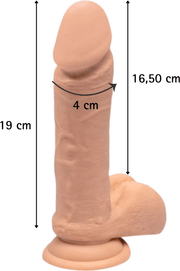 Vibratore Super Soft Con Ventosa 19 cm
