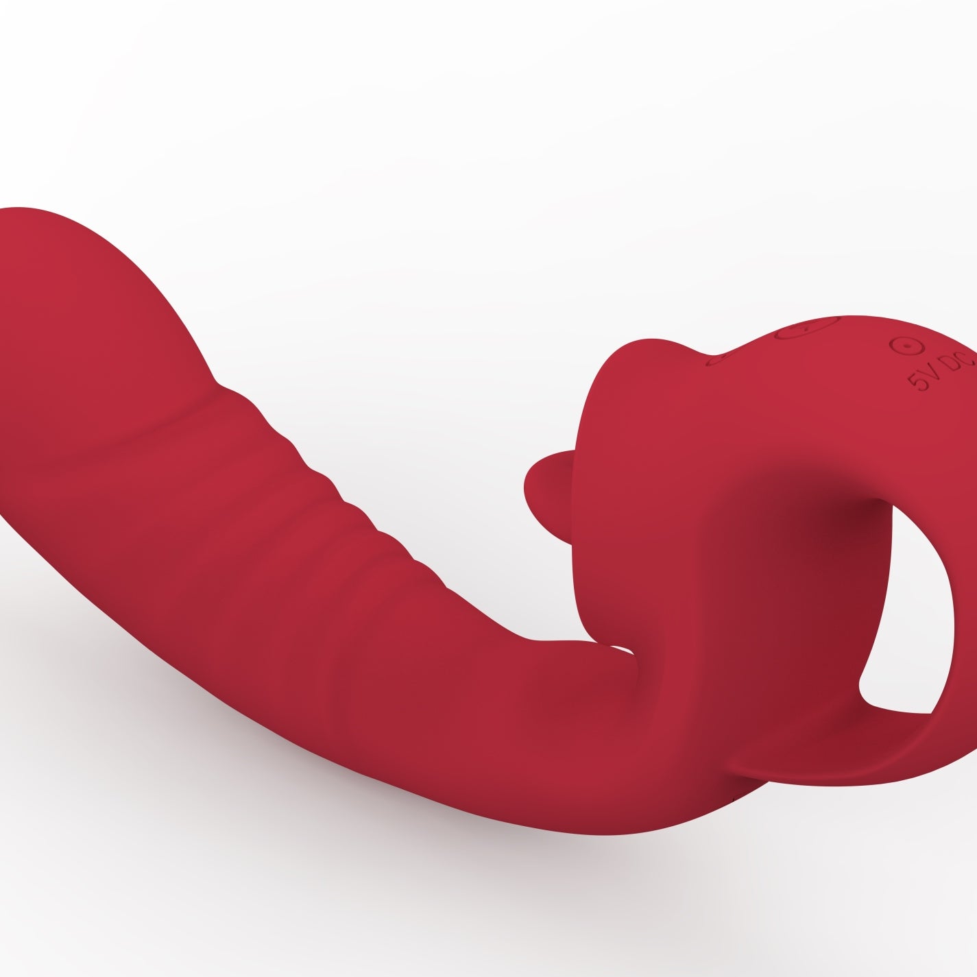 Vibratore Vaginale e Clitorideo Con Lingua e Impugnatura