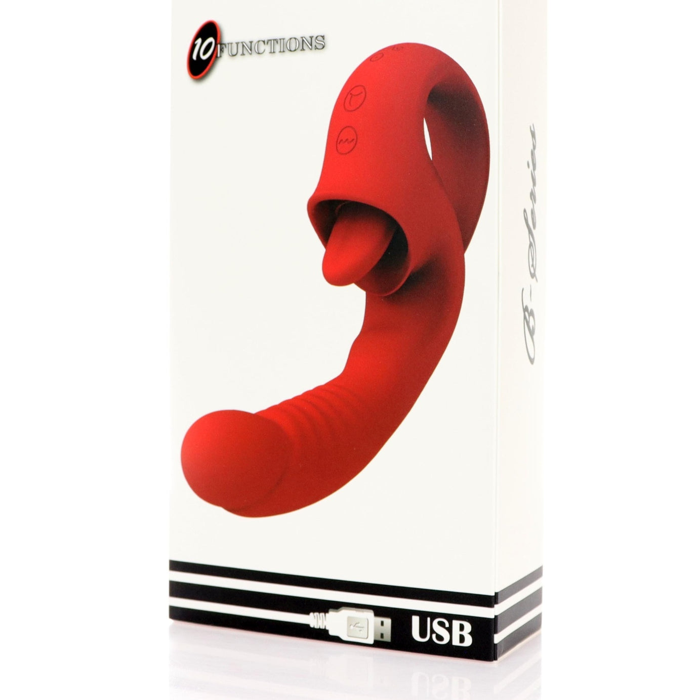 Vibratore Vaginale e Clitorideo Con Lingua e Impugnatura