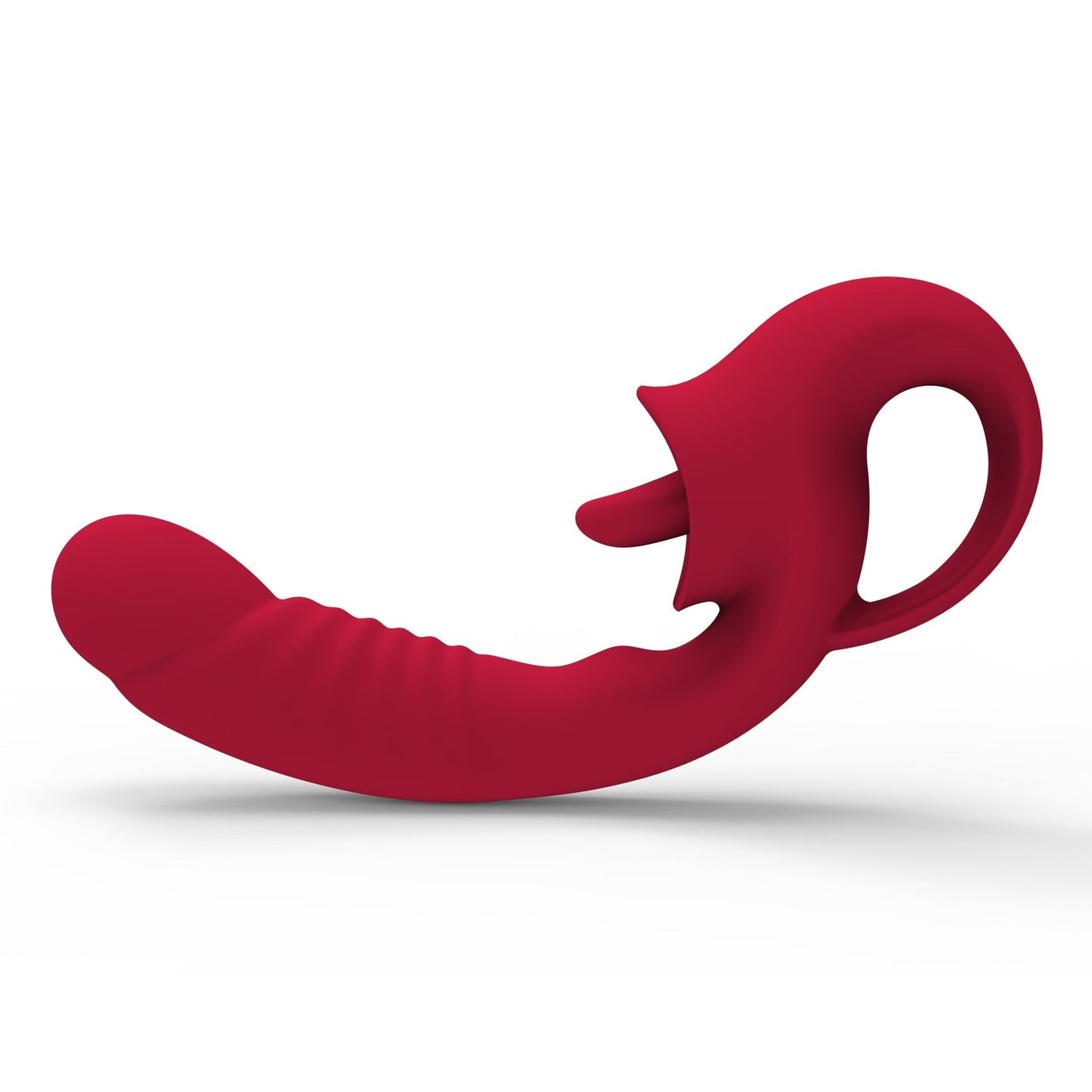 Vibratore Vaginale e Clitorideo Con Lingua e Impugnatura