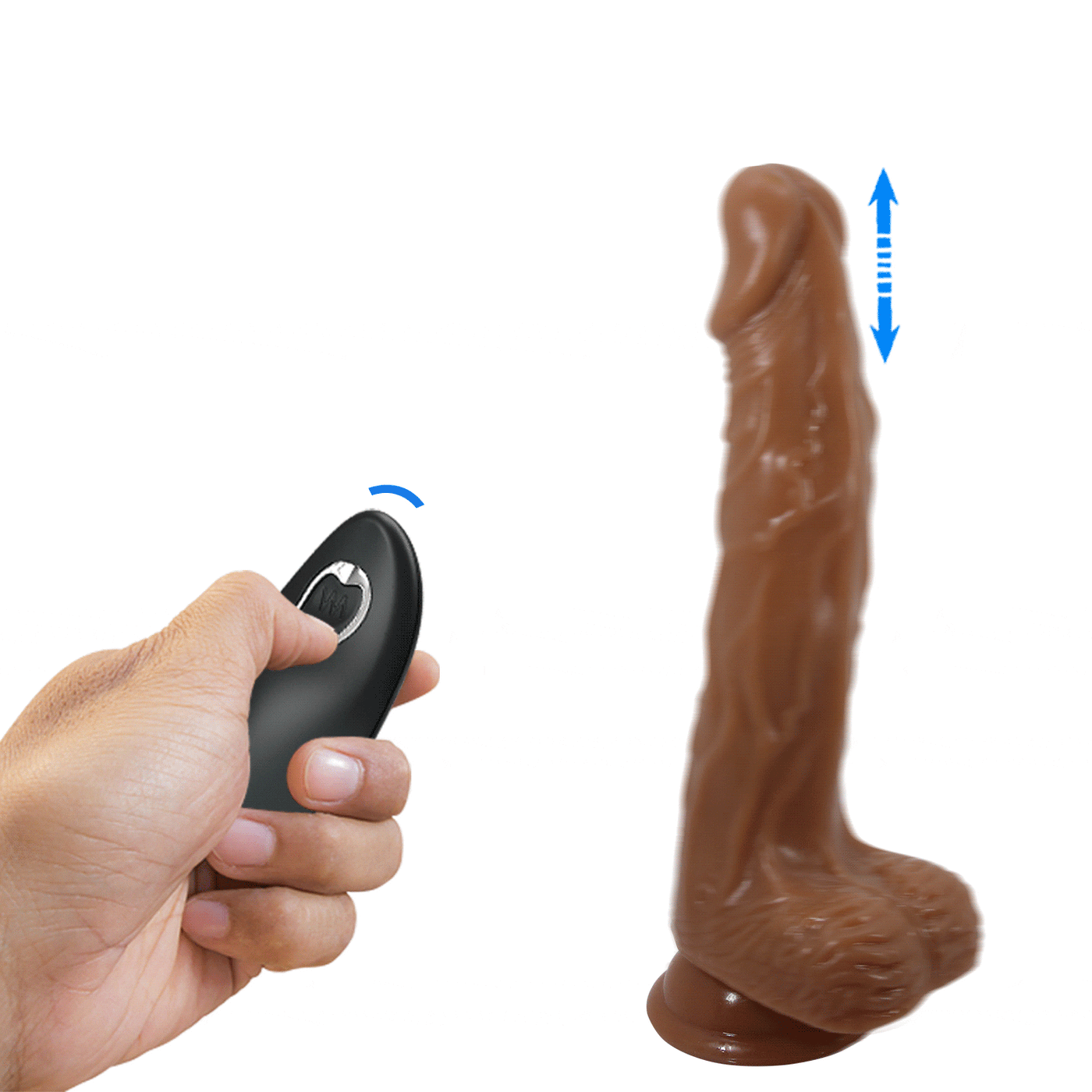 Vibratore Wireless Realistico Con Rotazione, Vibrazione e Spinta