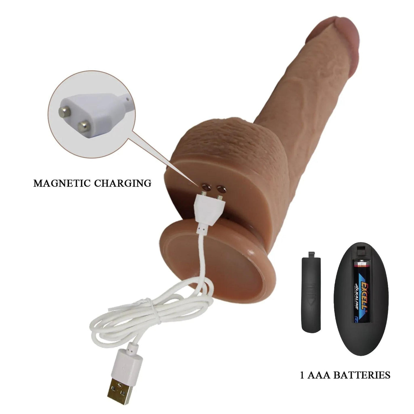 Vibratore Wireless Realistico con Movimento di Up & Down 21 cm Ø 3.4 cm