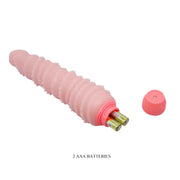 Vibratore con spina modulabile e rilievi stimolanti - Rosa Carne