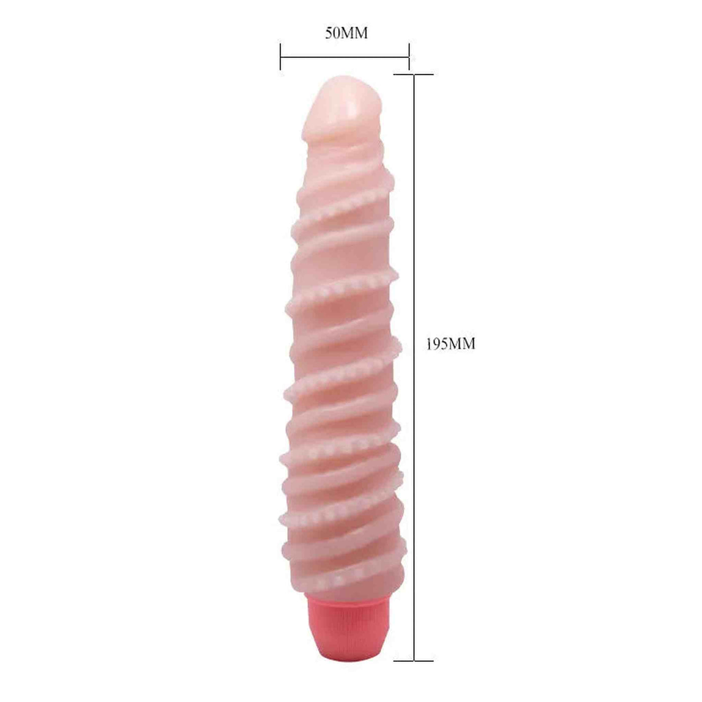Vibratore con spina modulabile e rilievi stimolanti - Rosa Carne