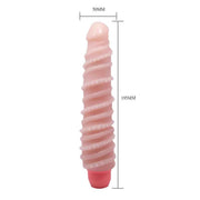 Vibratore con spina modulabile e rilievi stimolanti - Rosa Carne