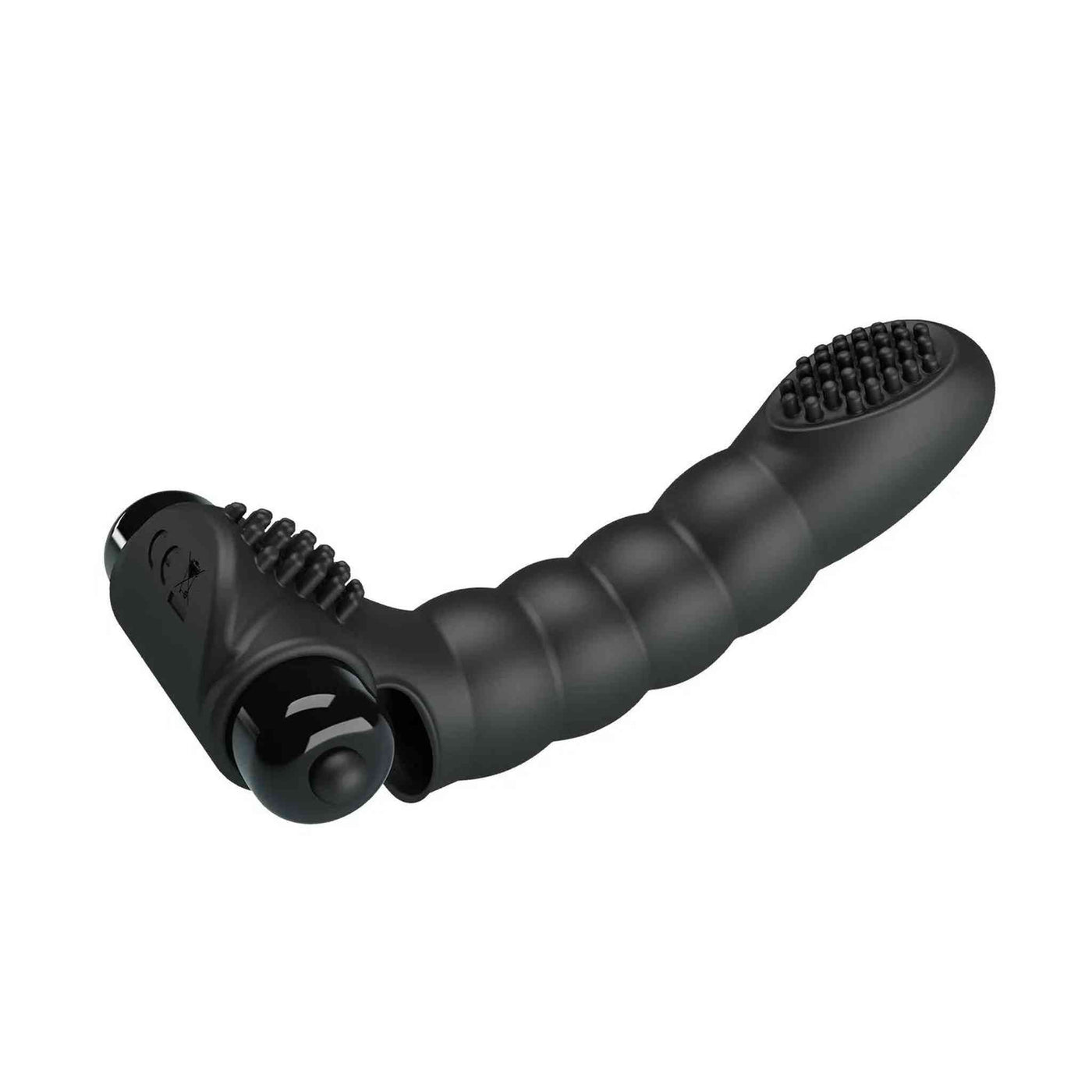 Vibratore da Fingering in Silicone Con Stimolatore Clitoride