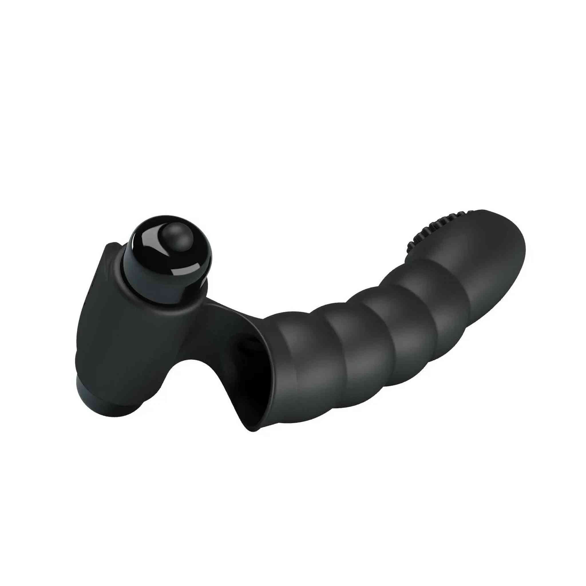 Vibratore da Fingering in SIlicone con Stimolatore Clitoride o Perineo
