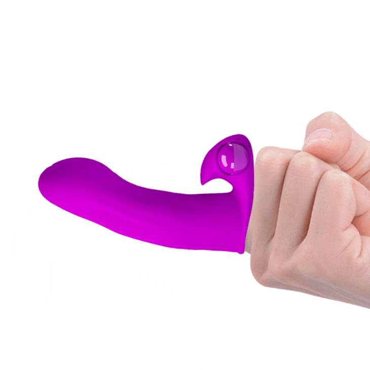 Vibratore da dita con stimolatore clitorideo