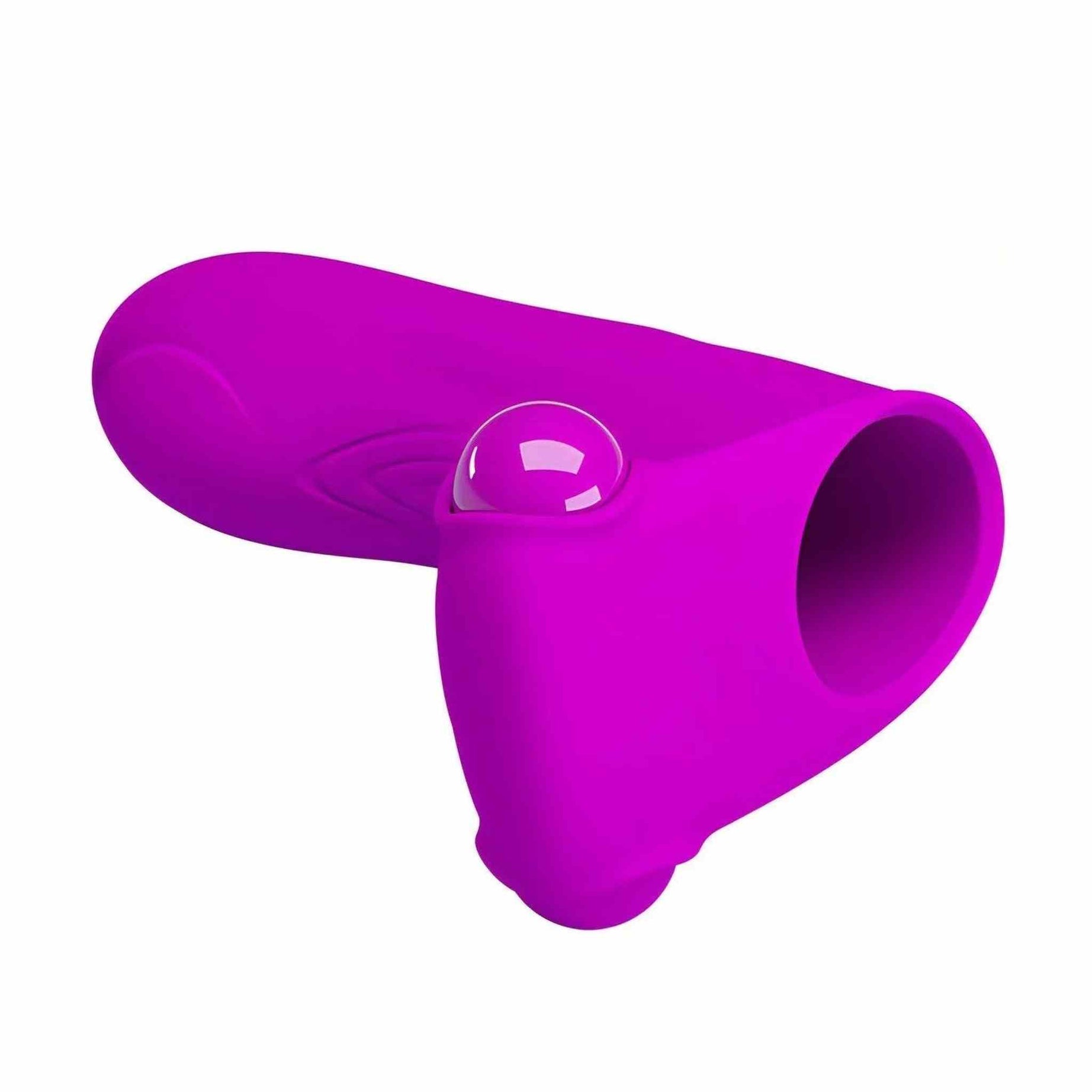 Vibratore da dita realizzato in silicone medicale - Viola