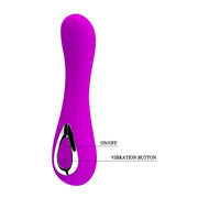 Vibratore design in morbido silicone anallergico - 12 modalità di vibrazione, Ricaricabile, Viola