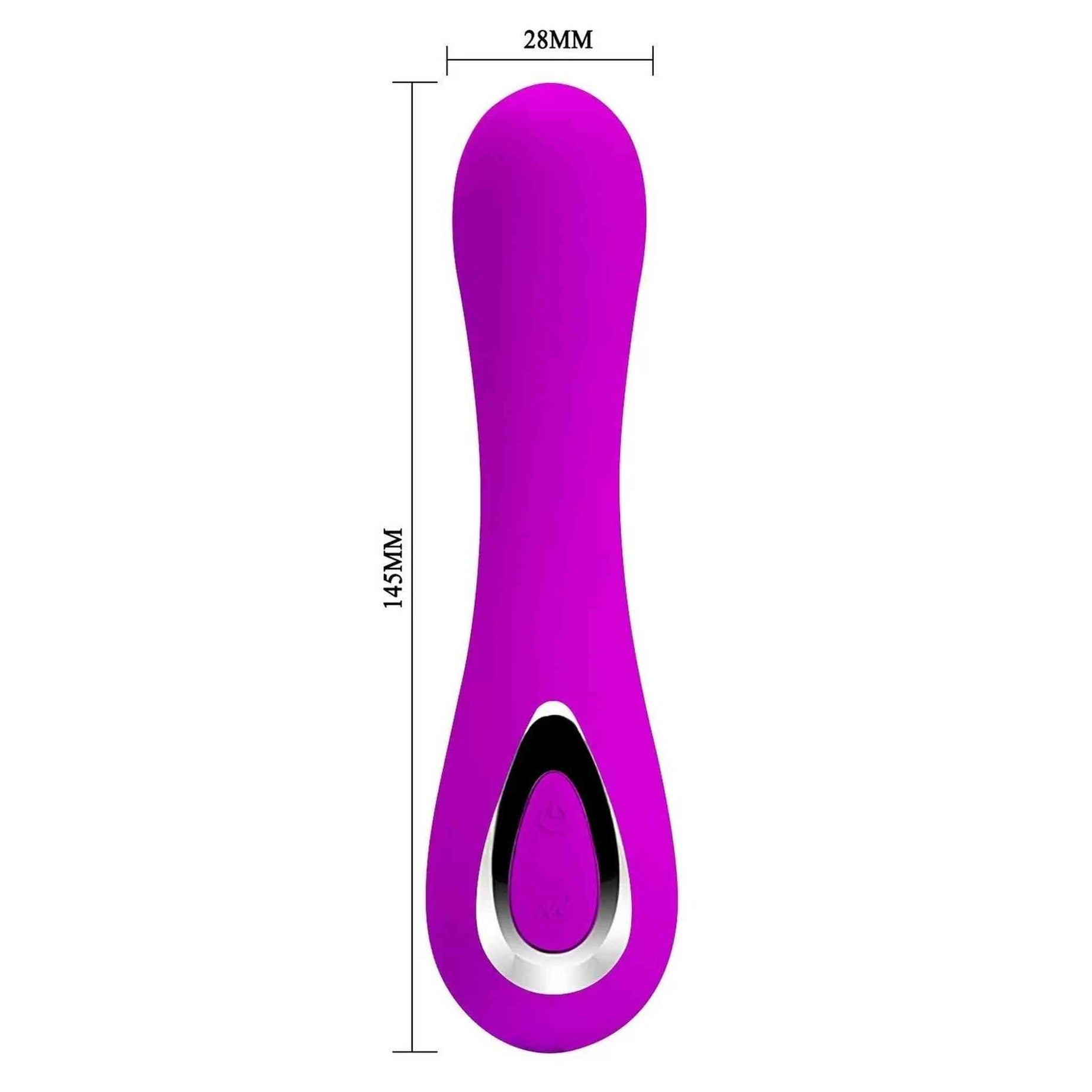 Vibratore design in morbido silicone anallergico - 12 modalità di vibrazione, Ricaricabile, Viola