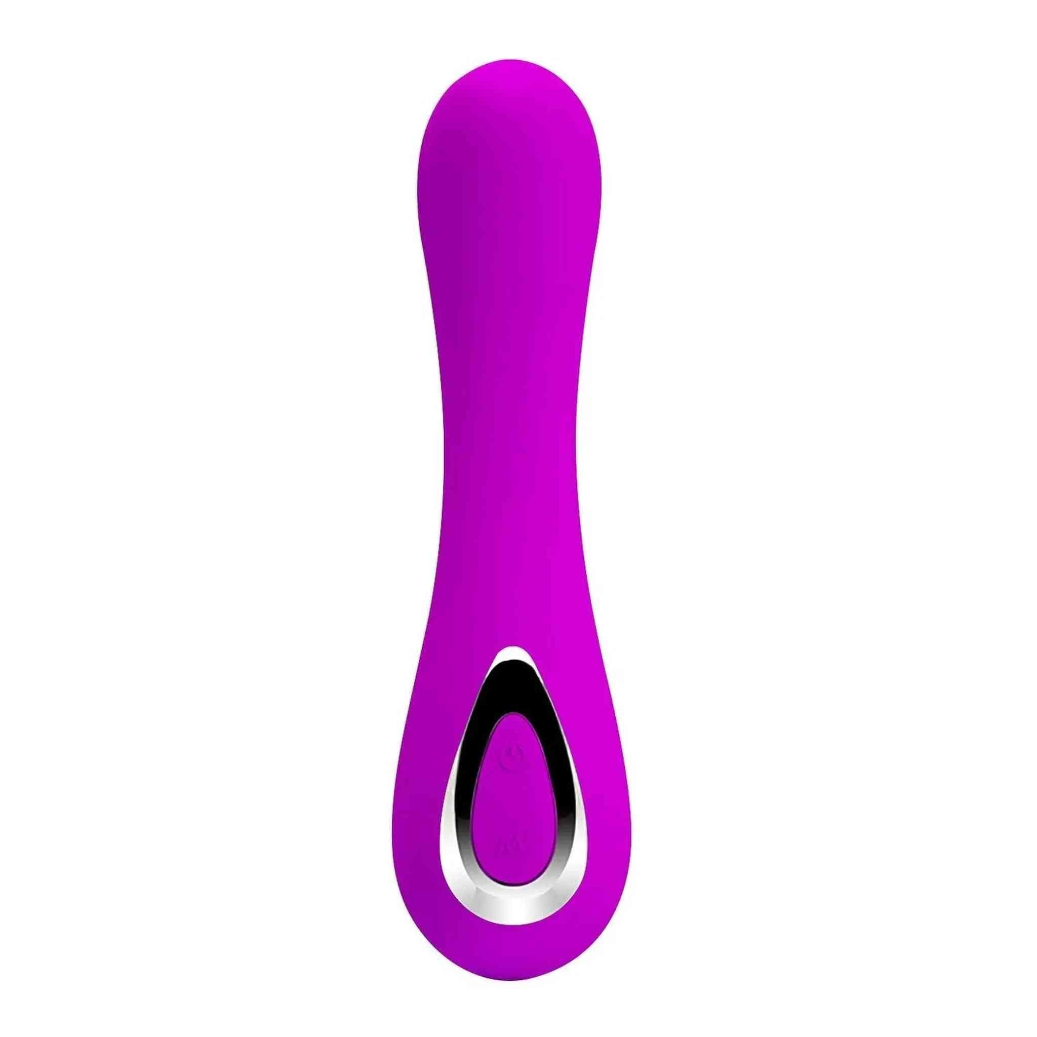 Vibratore design in morbido silicone anallergico - 12 modalità di vibrazione, Ricaricabile, Viola