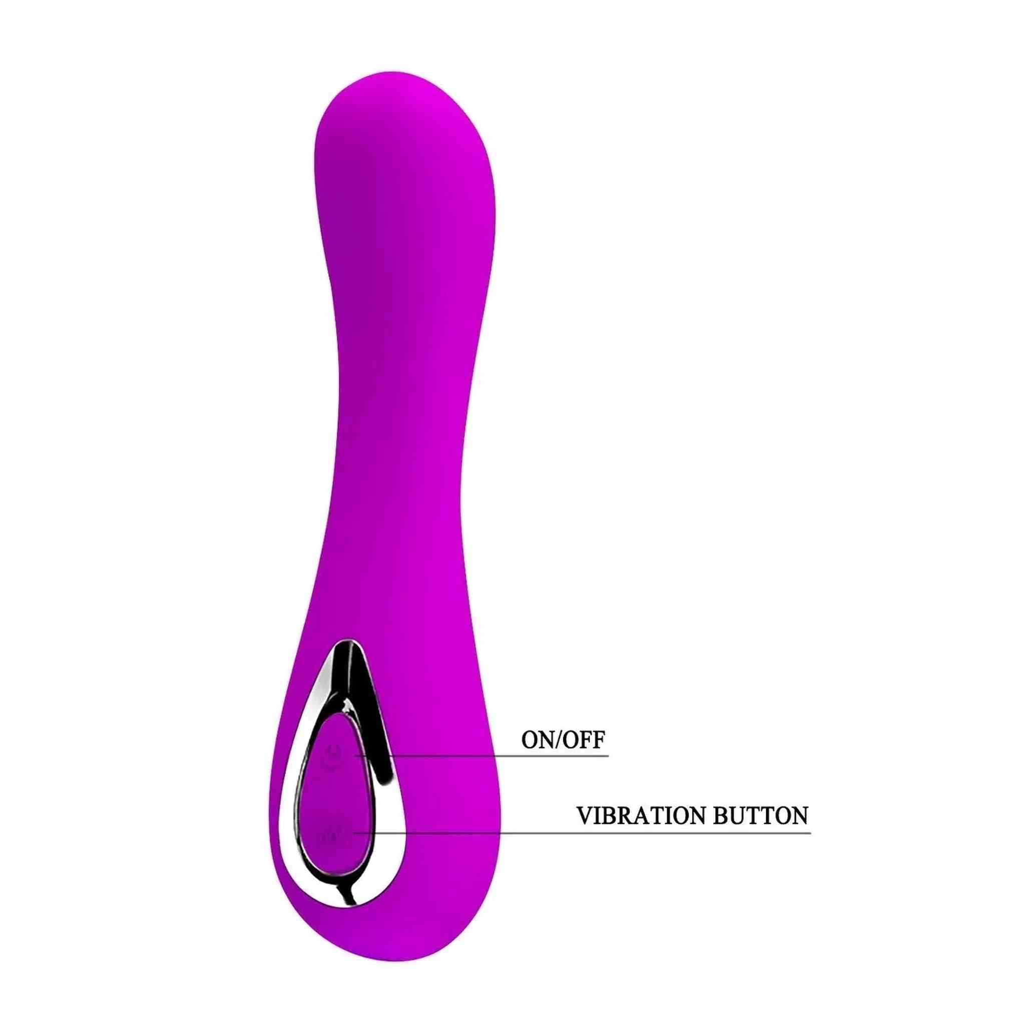Vibratore design in morbido silicone anallergico - 12 modalità di vibrazione, Ricaricabile, Viola