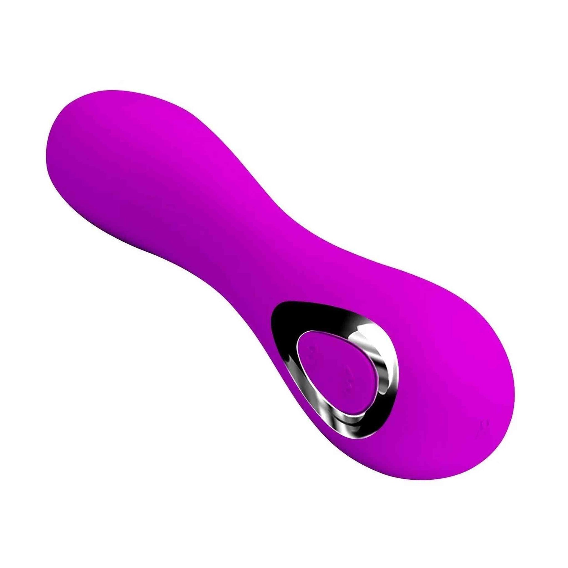 Vibratore design in morbido silicone anallergico - 12 modalità di vibrazione, Ricaricabile, Viola