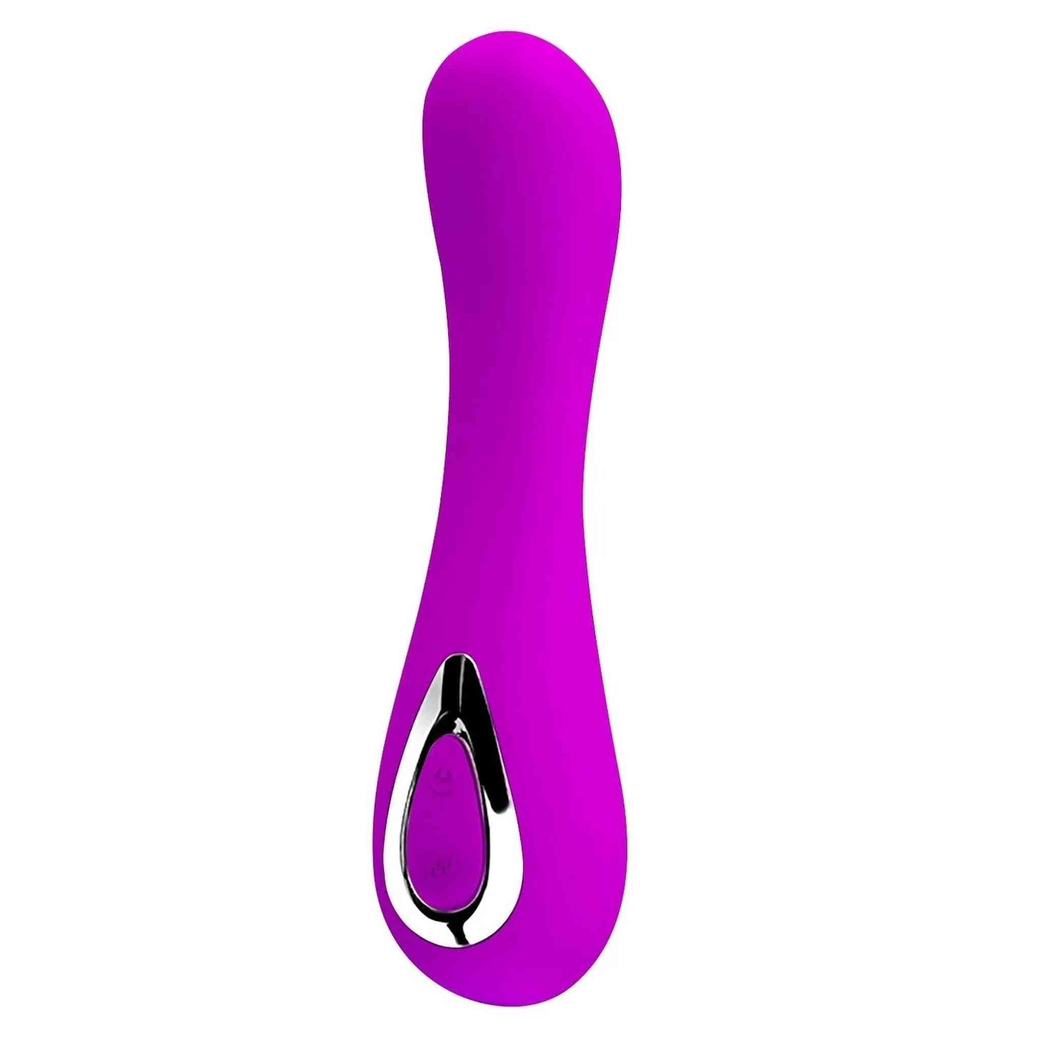 Vibratore design in morbido silicone anallergico - 12 modalità di vibrazione, Ricaricabile, Viola