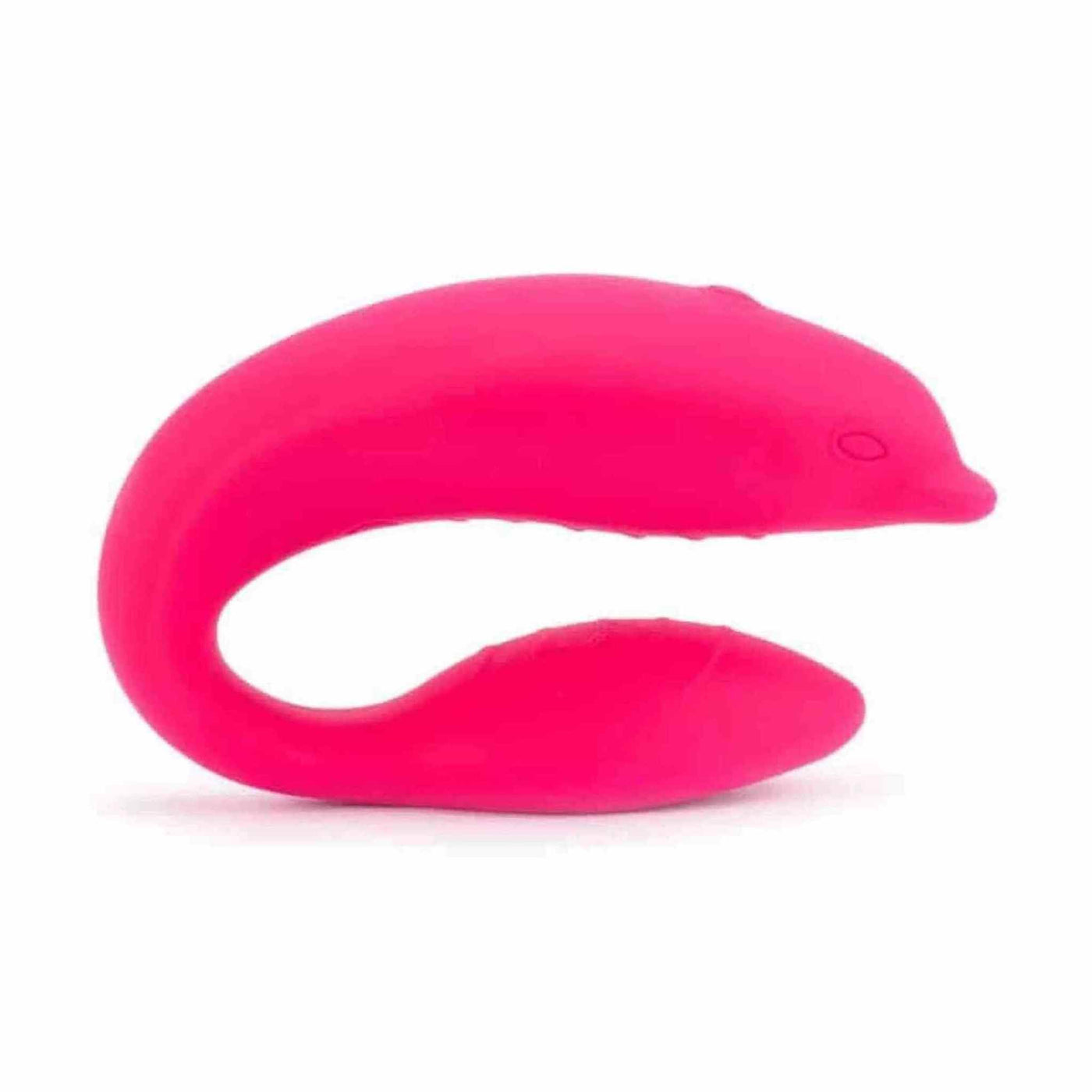 Vibratore di coppia rosa a forma di delfino in silicone morbido