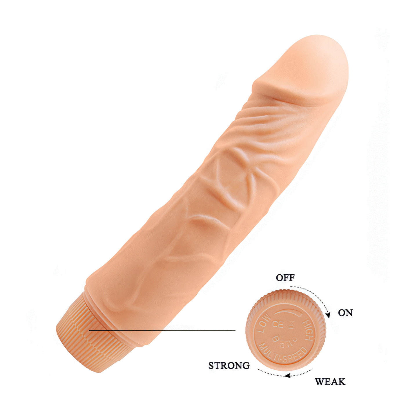 Vibratore morbido realistico 19.5 cm
