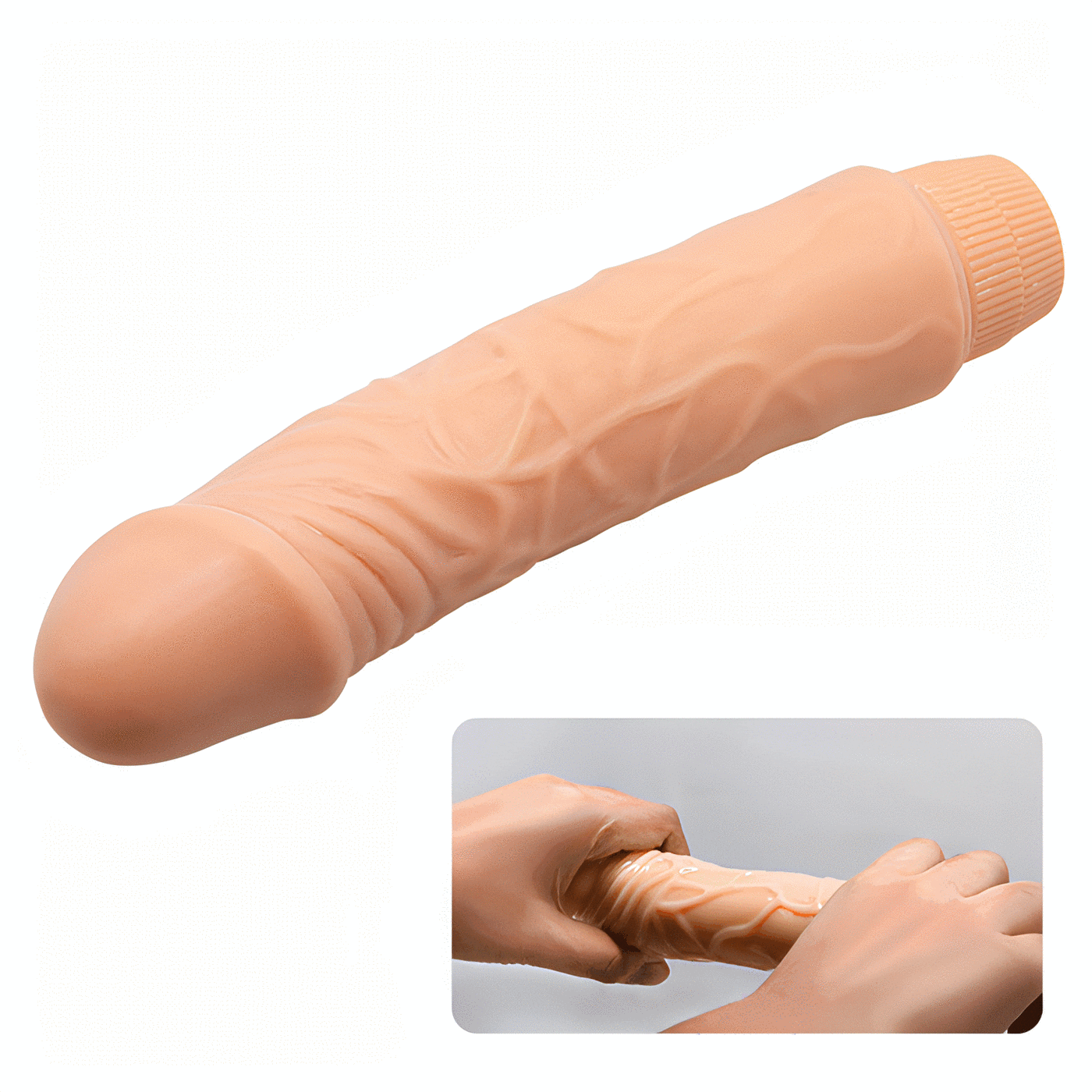 Vibratore morbido realistico 19.5 cm