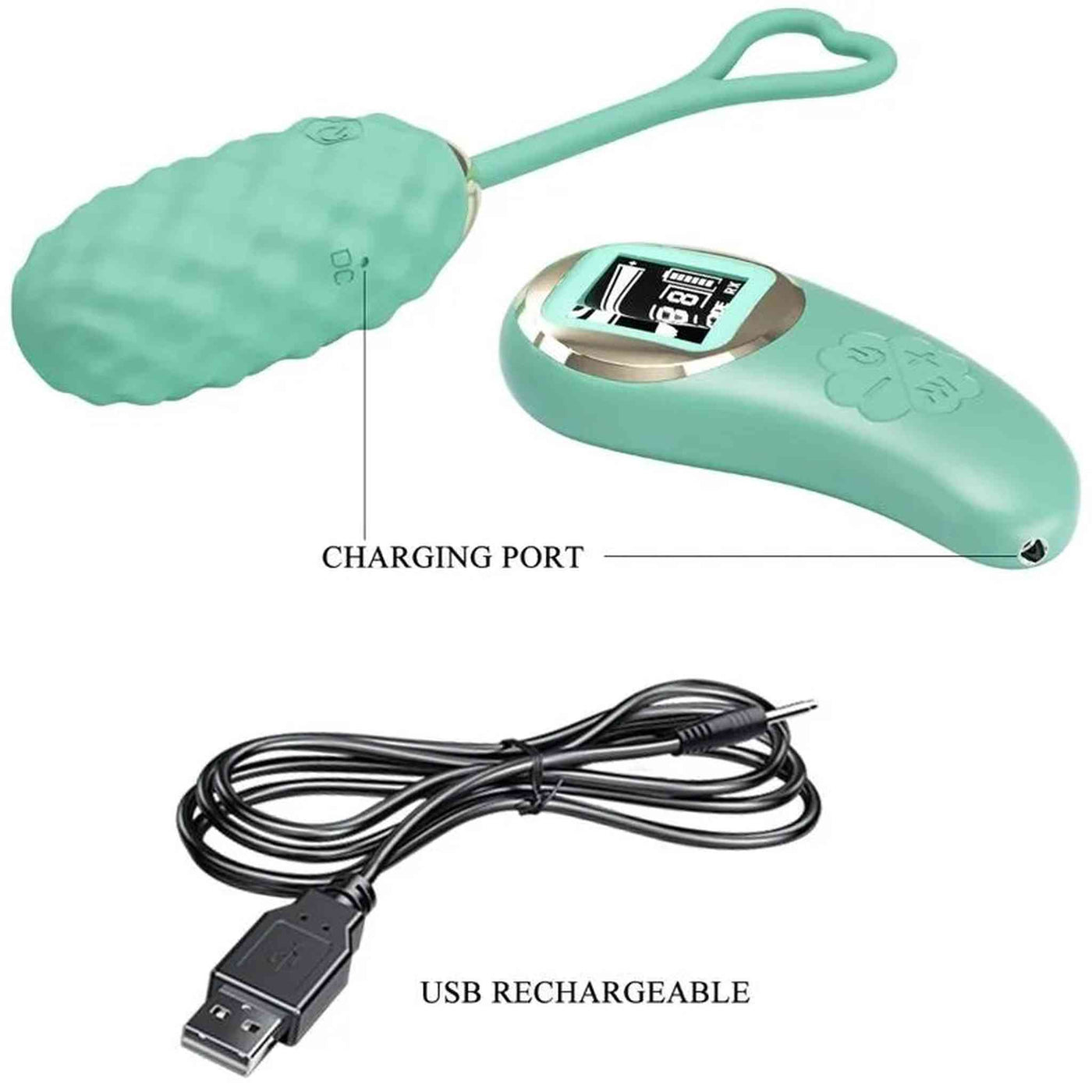 Vivian Ovetto Vibrante con Texture Extra Stimolante e Comando Wireless con Schermo LCD