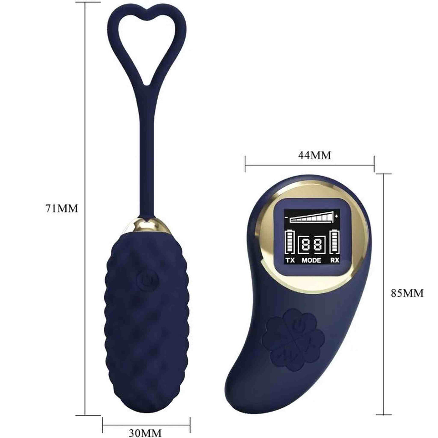 Vivian Ovetto Vibrante con Texture Extra Stimolante e Comando Wireless con Schermo LCD