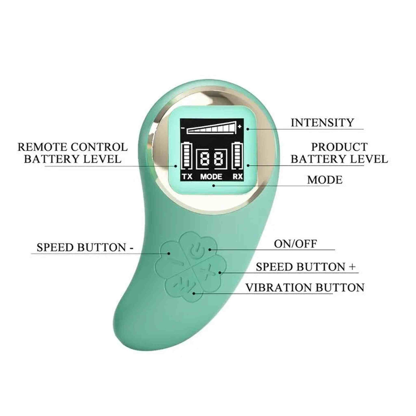 Vivian Ovetto Vibrante con Texture Extra Stimolante e Comando Wireless con Schermo LCD