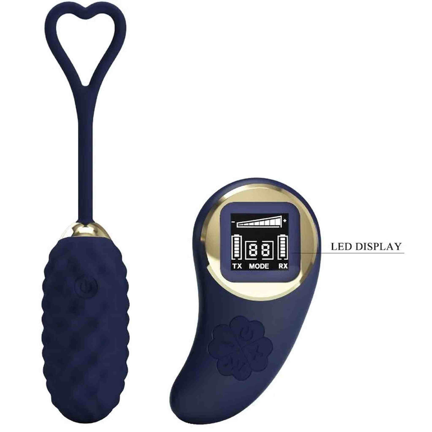 Vivian Ovetto Vibrante con Texture Extra Stimolante e Comando Wireless con Schermo LCD