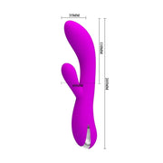 Vibratore rabbit viola Pretty Love Wilbur in silicone con base metallica