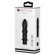 Packaging Wyatt Pretty Love plug nero impermeabile silicone