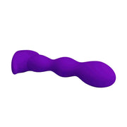 Plug anale viola Yale Pretty Love con tre curve morbide e superficie in silicone liscio