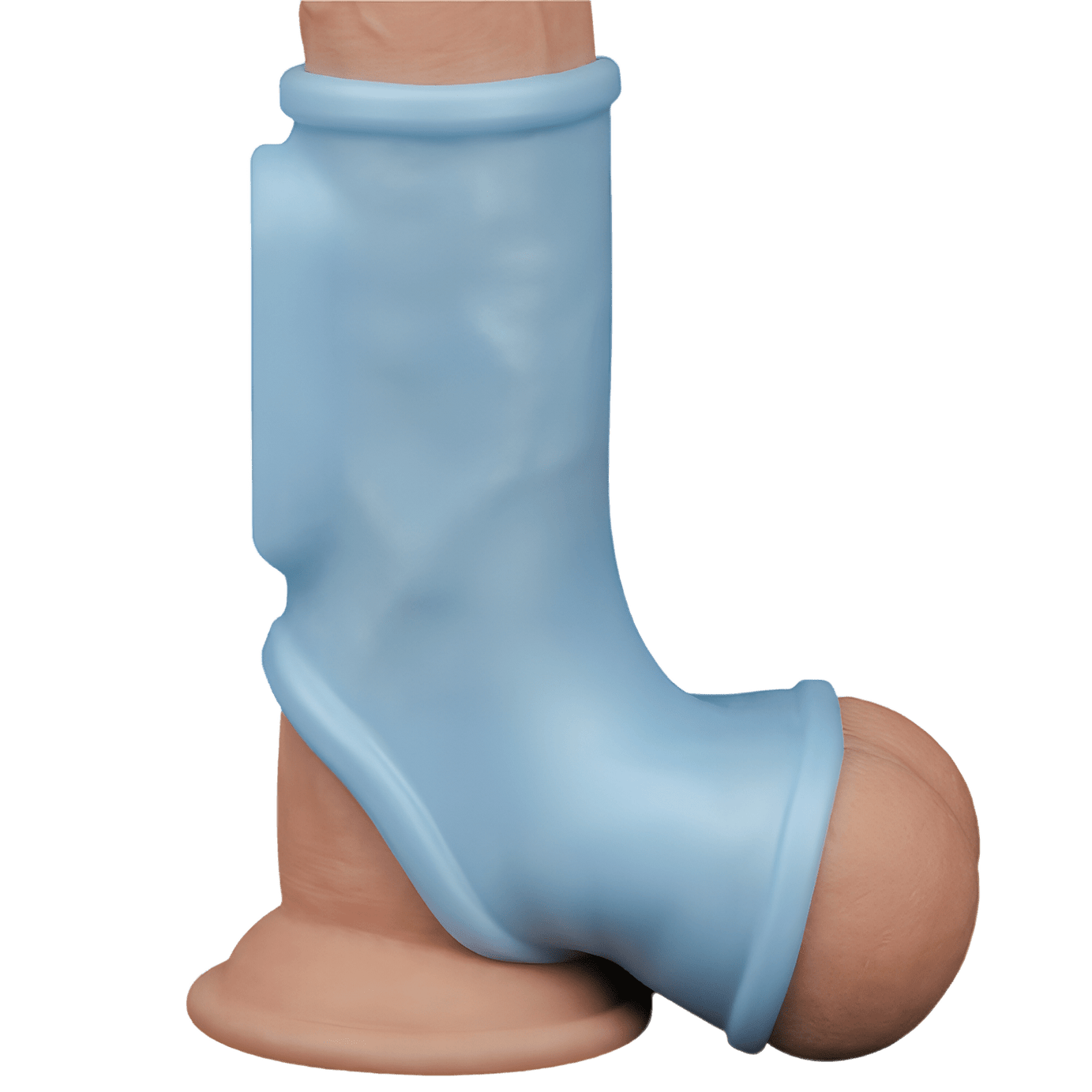 Vibrating Wave Silk Guaina Fallica Intera Stimolante con Vibrazione - Azzurro Lovetoy