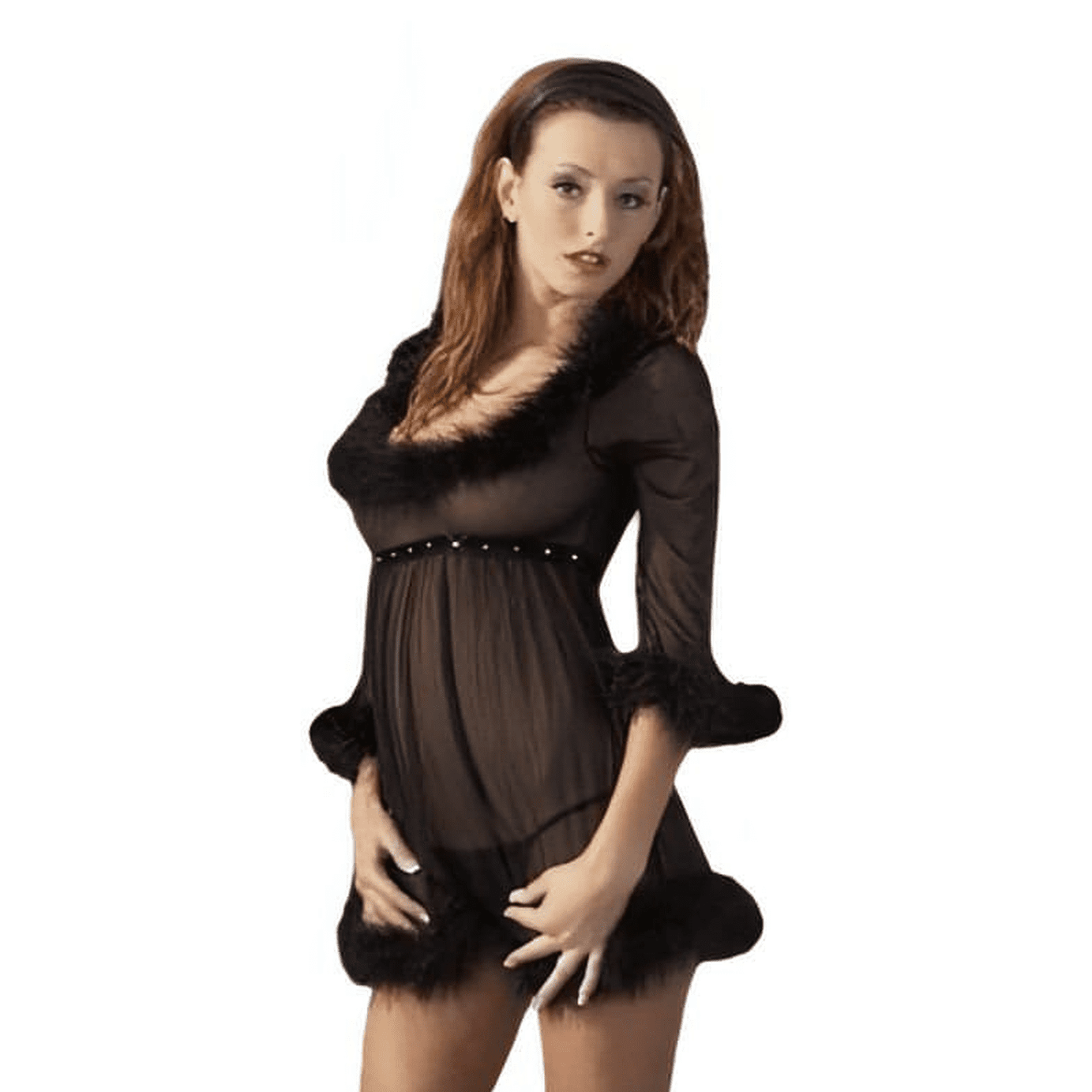 Babydoll trasparente con perizoma nero - S Cottelli Collection