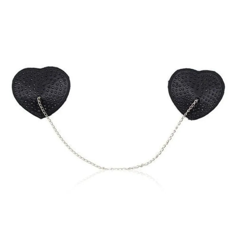 Copricapezzoli Heart Chain Black - GoEstasy