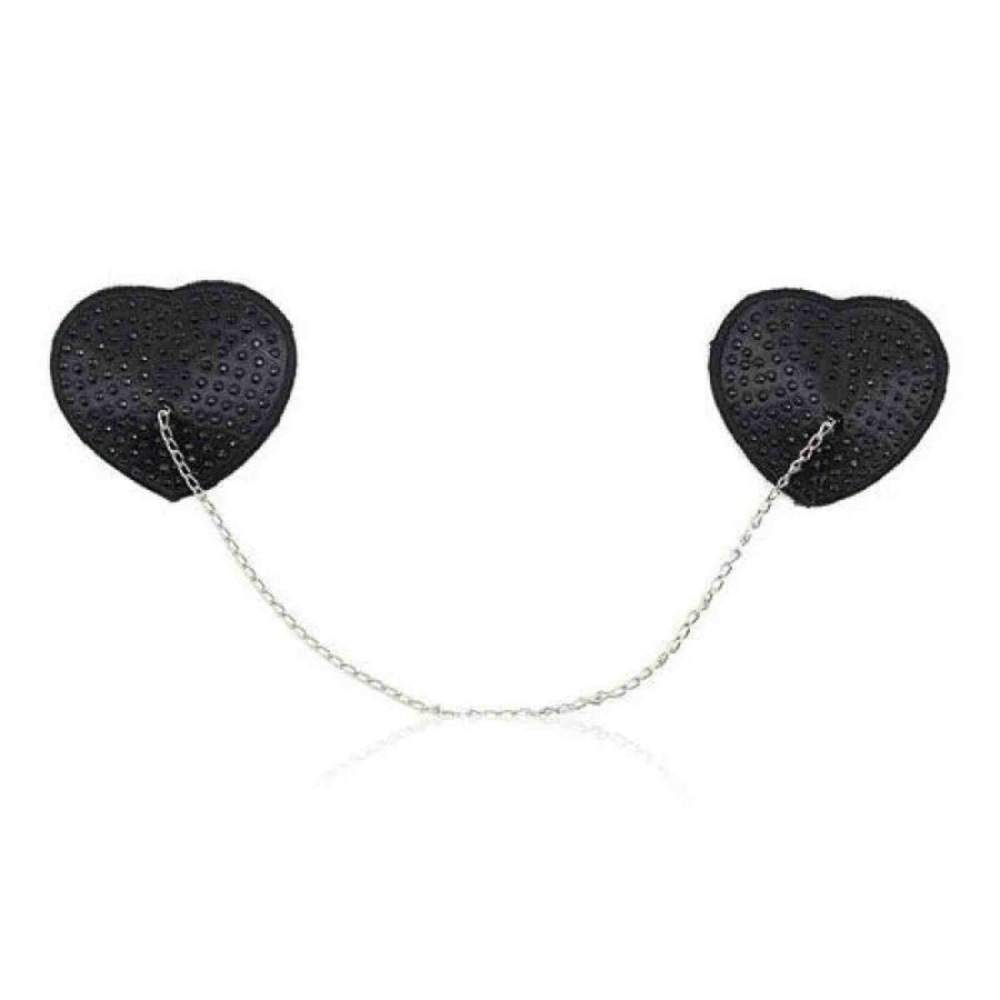 Heart Chain Black nipple covers