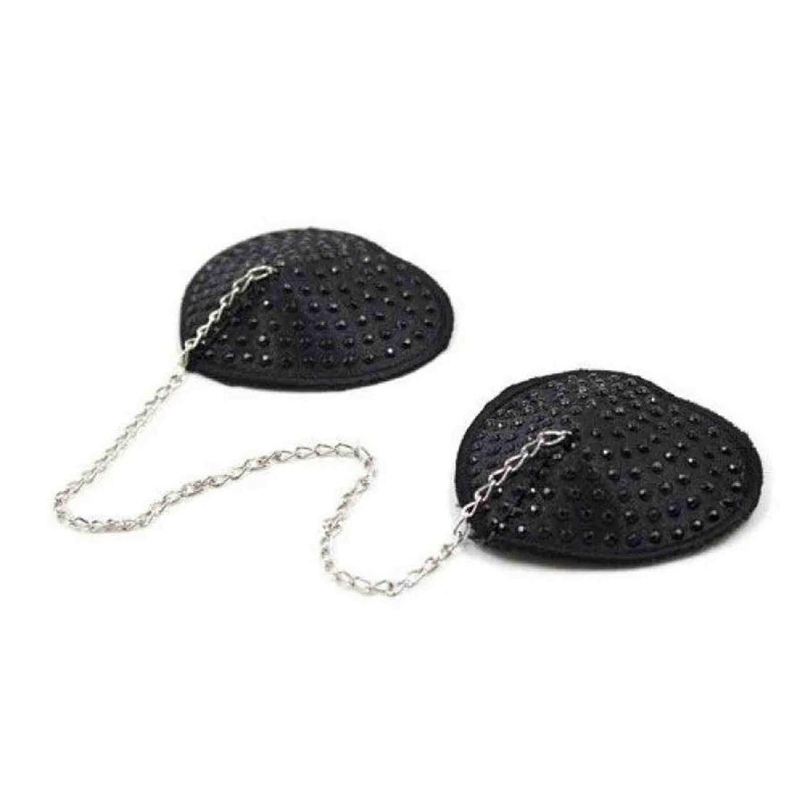 Heart Chain Black nipple covers
