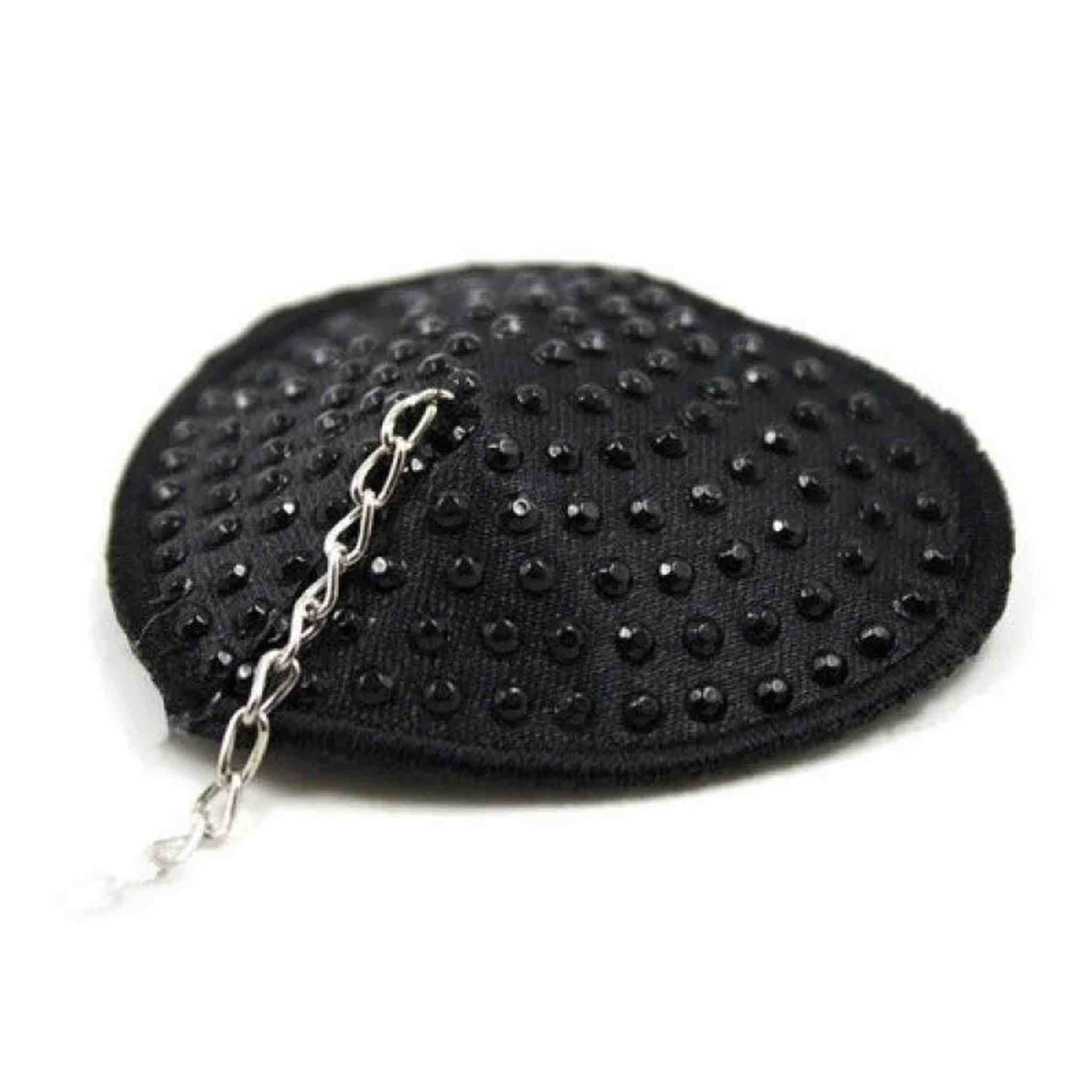 Copricapezzoli Heart Chain Black