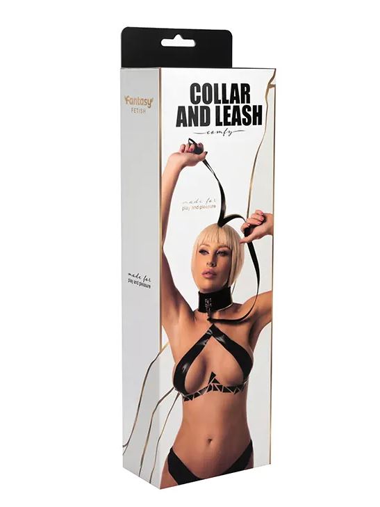 Collare BDSM con Guinzaglio Fantasy Fetish - immagine 2