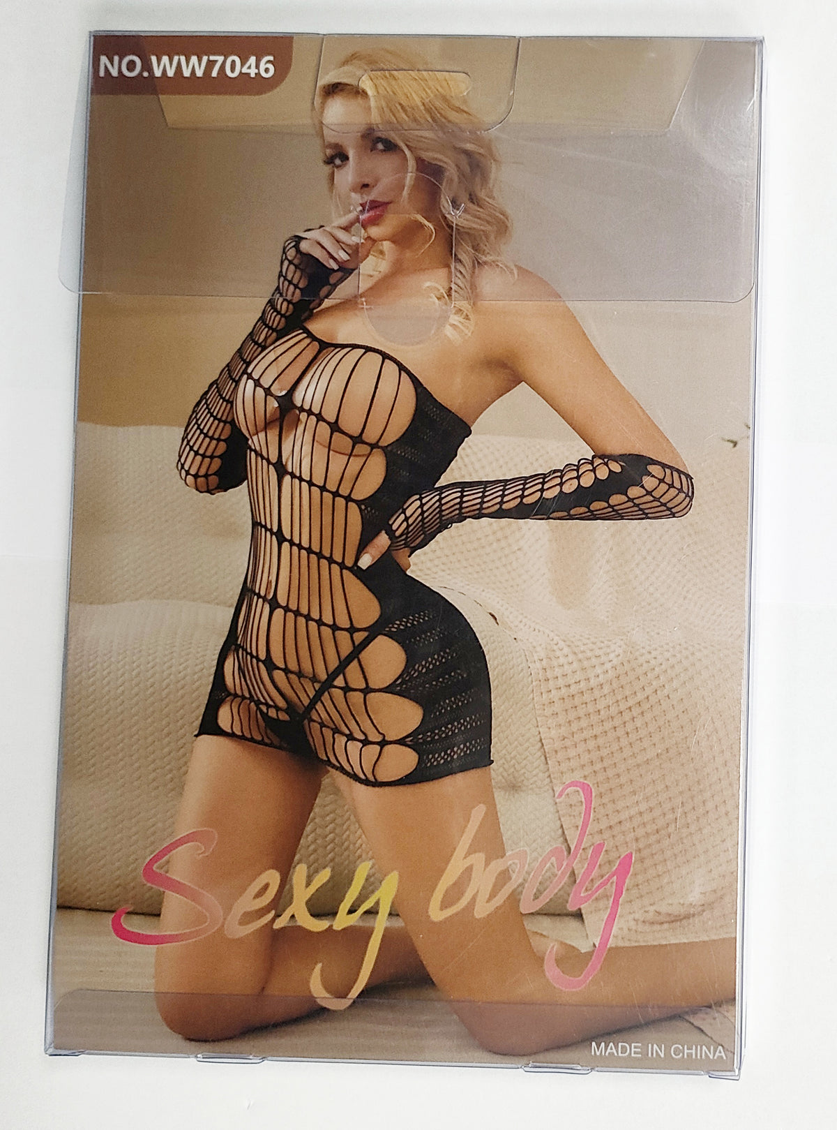 Vestito Sexy a Rete con Guanti Inclusi - immagine 8