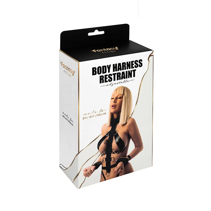 Costrittivo BDSM Corpo con Collare e Polsiere - immagine 2
